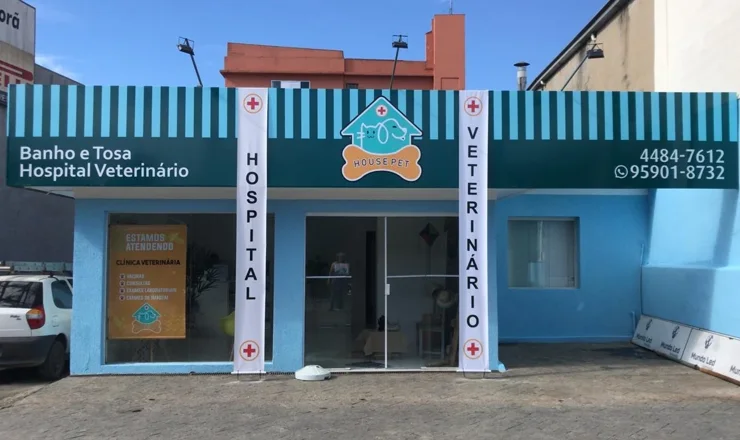 Fachada do Hospital Veterinário House Pet em Mairiporã